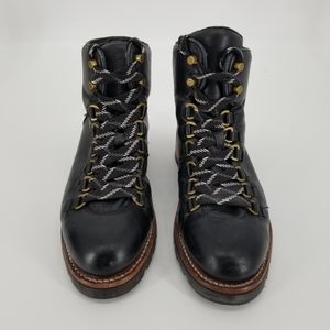 Frye | Leather Lace Up Hiker Booties